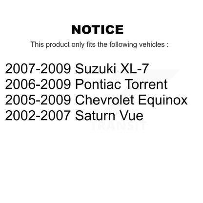 Filtre à air d'habitacle (paquet de 4) pour Chevrolet Equinox Pontiac Torrent Saturn Vue XL-7