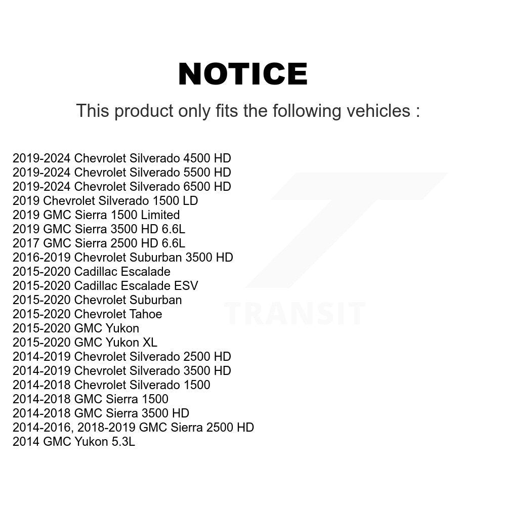 Filtre à air d'habitacle (paquet de 5) pour GMC Chevrolet Sierra 1500 Silverado 2500 HD 3500