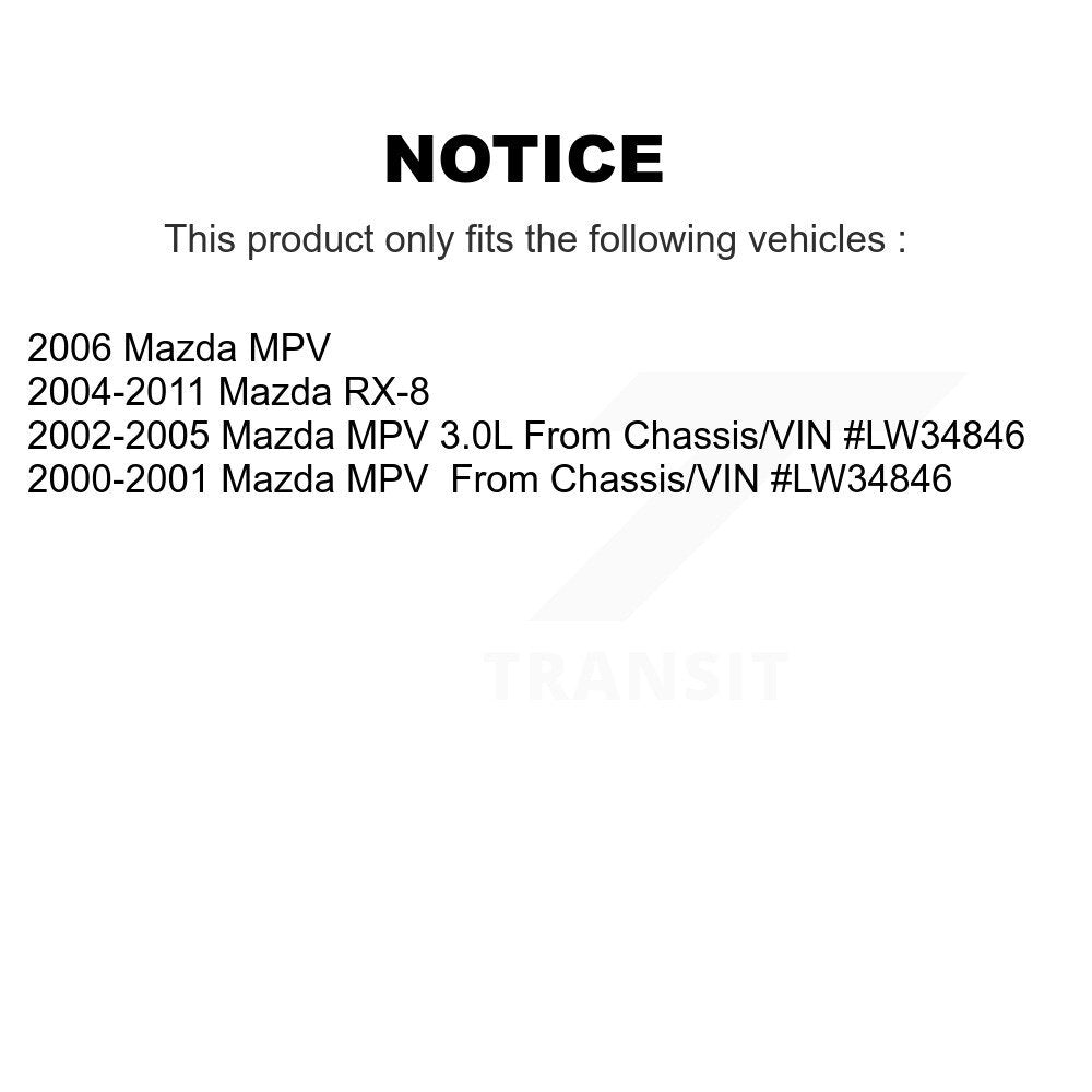Filtre à air d'habitacle (paquet de 6) pour Mazda RX-8 MPV K54-100583