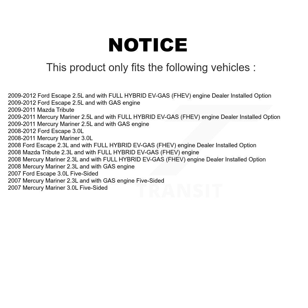 Filtre à air d'habitacle (paquet de 6) pour Ford Escape Mazda hommage Mercury Mariner