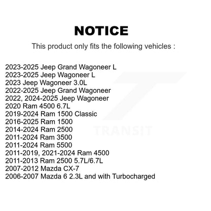 Filtre à air d'habitacle (paquet de 10) pour Ram 1500 Classic 2500 3500 Mazda CX-7 Jeep 6 L