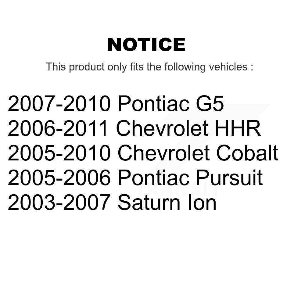 Filtre à air d'habitacle (paquet de 11) pour Chevrolet Cobalt Pontiac G5 Saturn Ion HHR
