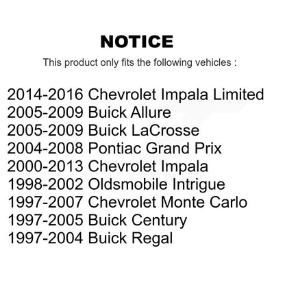 Filtre à air d'habitacle (paquet de 11) pour Chevrolet Impala Buick LaCrosse Pontiac Grand