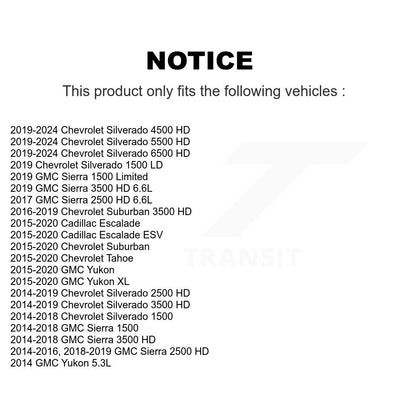 Filtre à air d'habitacle (paquet de 12) pour GMC Chevrolet Sierra 1500 Silverado 2500 HD 3500