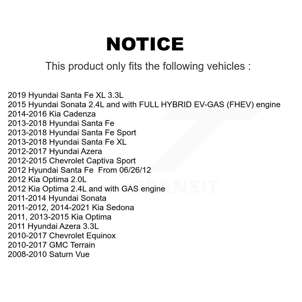 Filtre à air d'habitacle (paquet de 7) pour Hyundai Santa Fe Sport Chevrolet Equinox GMC Kia