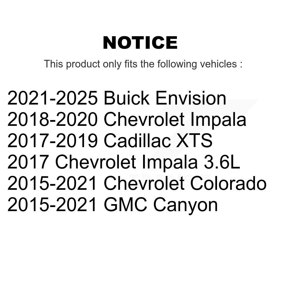 Filtre à air d'habitacle (paquet de 5) pour Chevrolet Colorado GMC Canyon Buick Envision XTS