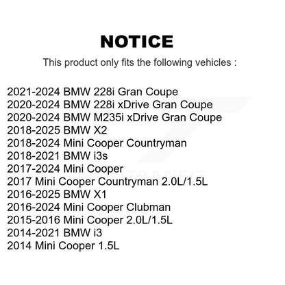 Filtre à air d'habitacle (paquet de 5) pour Mini BMW Cooper X1 Countryman X2 Clubman i3 228i