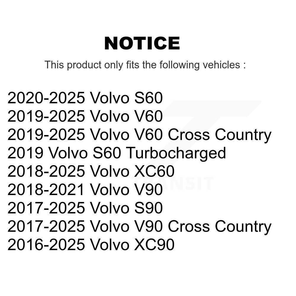 Filtre à air d'habitacle (paquet de 4) pour Volvo XC60 XC90 S60 V60 Cross Country V90 S90