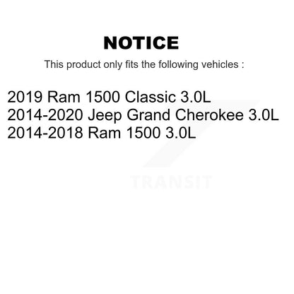 Filtre à huile à cartouche moteur (paquet de 2) pour Ram 1500 Jeep Grand Cherokee Classic