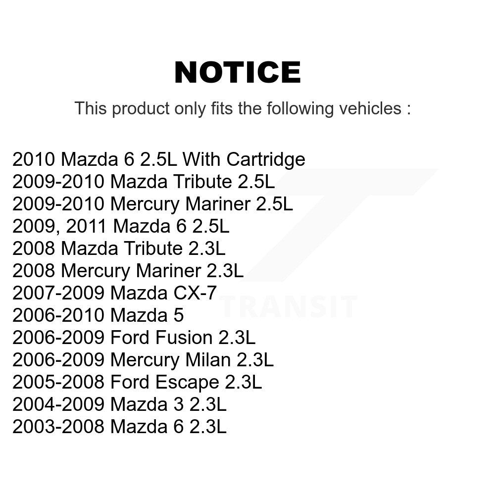 Filtre à huile à cartouche moteur (paquet de 2) pour Mazda Ford 3 Escape 6 5 Fusion CX-7