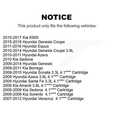 Filtre à huile à cartouche moteur (paquet de 2) pour Hyundai Santa Fe Genesis Coupé Sonata