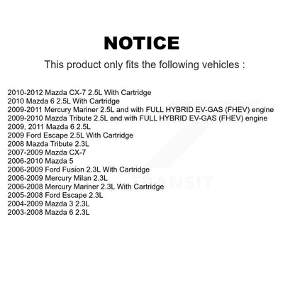 Filtre à huile à cartouche moteur (paquet de 4) pour Mazda Ford 3 Escape 6 5 Fusion CX-7
