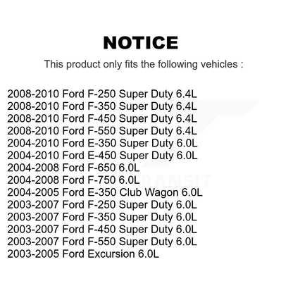 Filtre à huile à cartouche moteur (paquet de 10) pour Ford F-350 Super Duty F-250 E-350 Clu