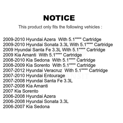 Filtre à huile à cartouche moteur (paquet de 10) pour Hyundai Santa Fe Sonata Kia Veracruz