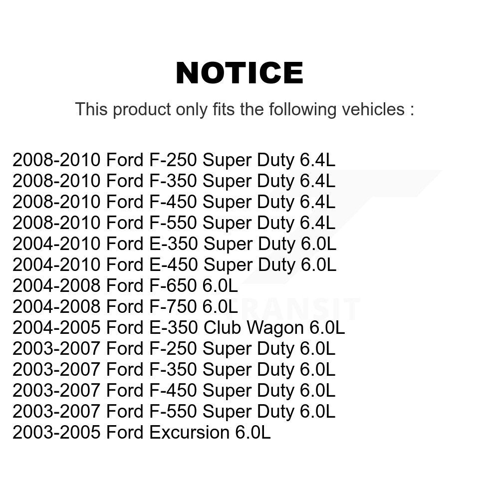 Filtre à huile à cartouche moteur (paquet de 11) pour Ford F-350 Super Duty F-250 E-350 Clu