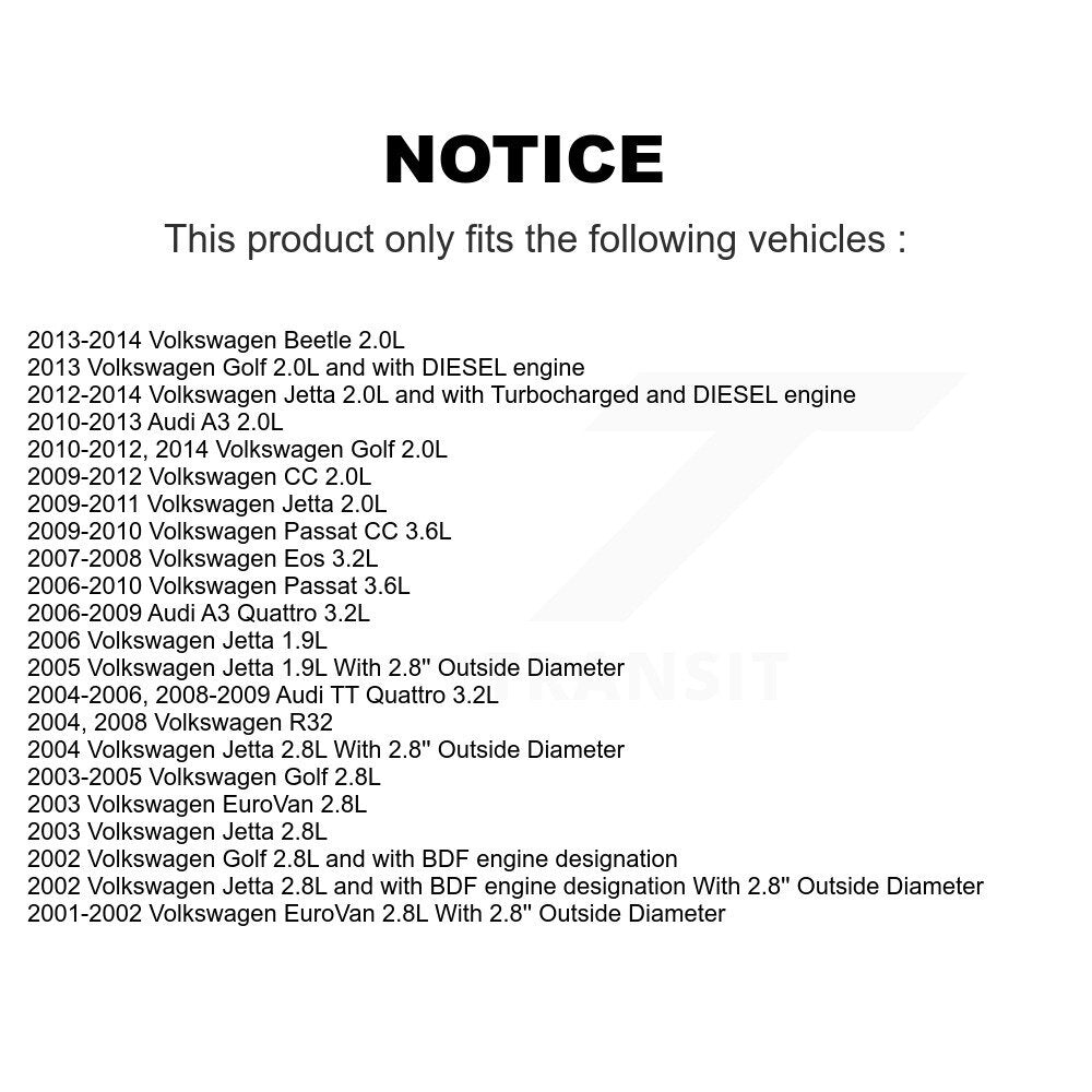 Filtre à huile à cartouche moteur (paquet de 6) pour Volkswagen Jetta Golf Passat Audi CC A
