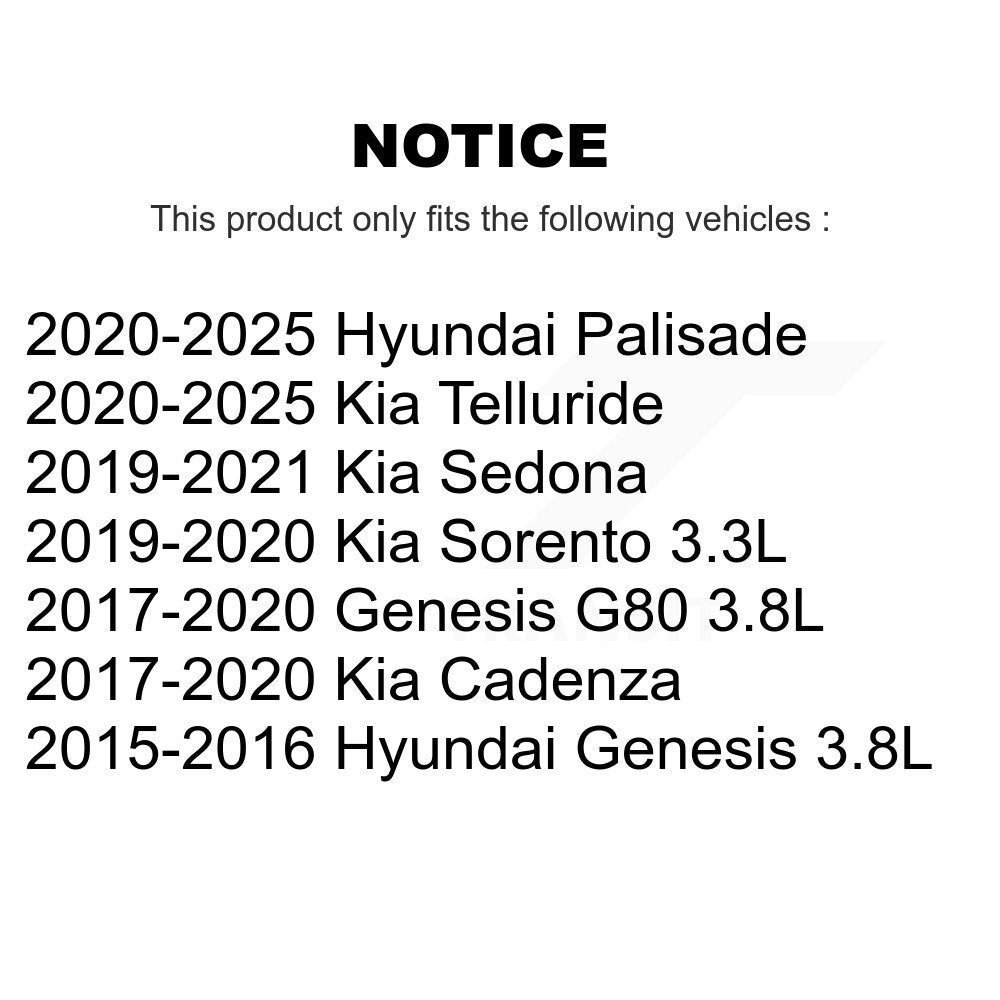 Filtre à huile à cartouche moteur (paquet de 6) pour Kia Hyundai palissade Sorento Telluride