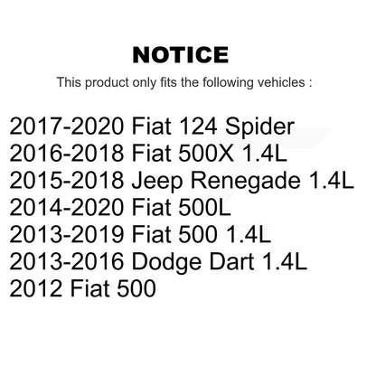 Filtre à huile à cartouche moteur (paquet de 7) pour Fiat 500 Dodge Dart Jeep Renegade 500L
