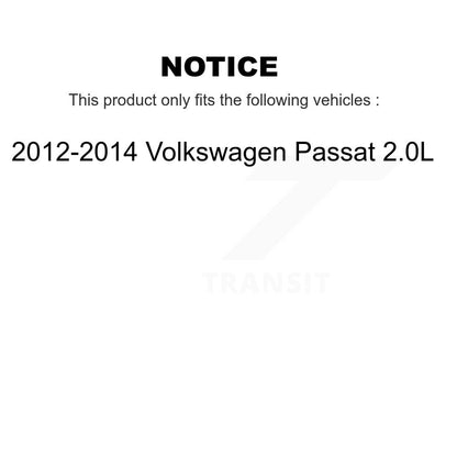 Filtre à huile à cartouche moteur (paquet de 8) pour Volkswagen Passat 2.0L 2012-2014