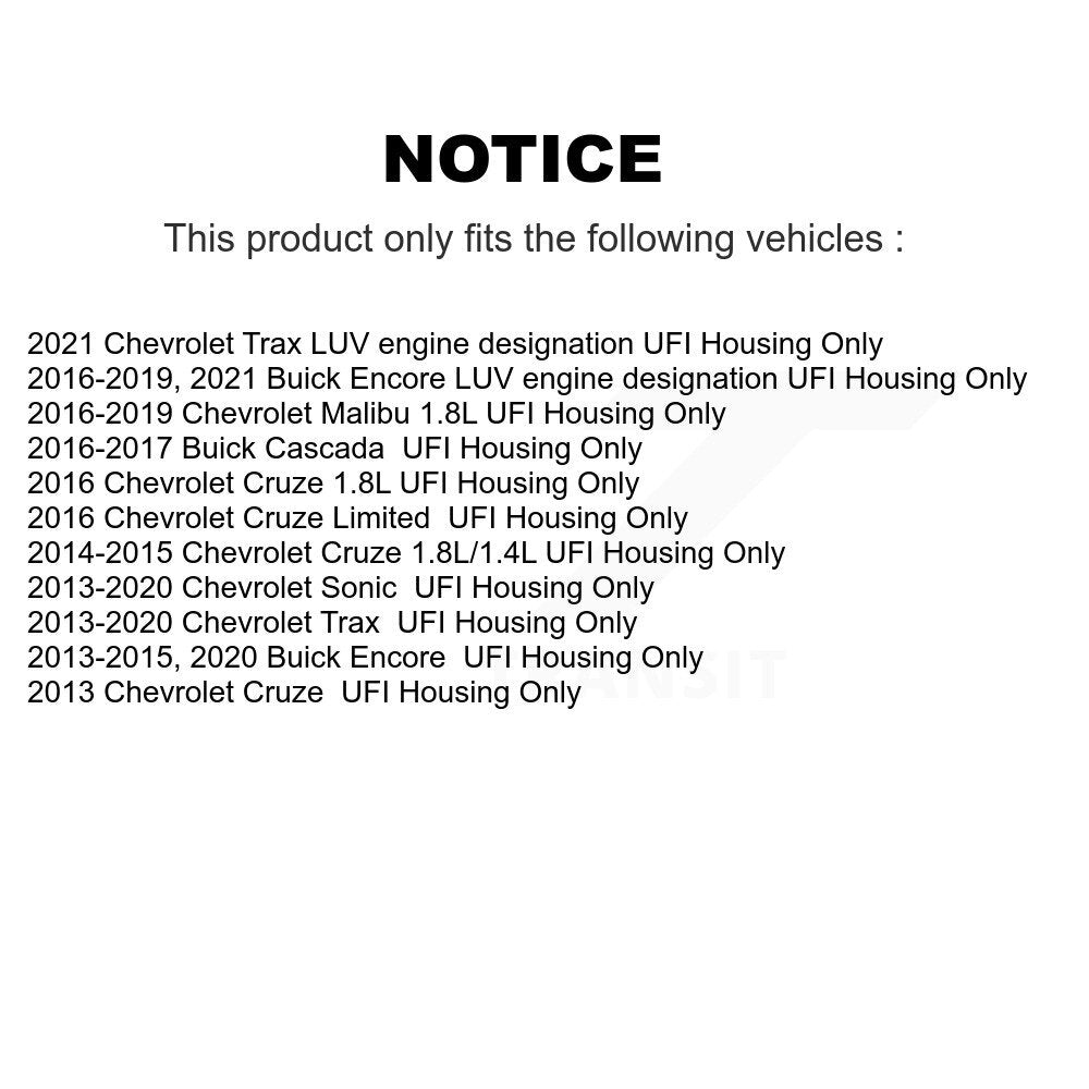 Filtre à huile à cartouche moteur (paquet de 11) pour Chevrolet Cruze Buick Encore Trax