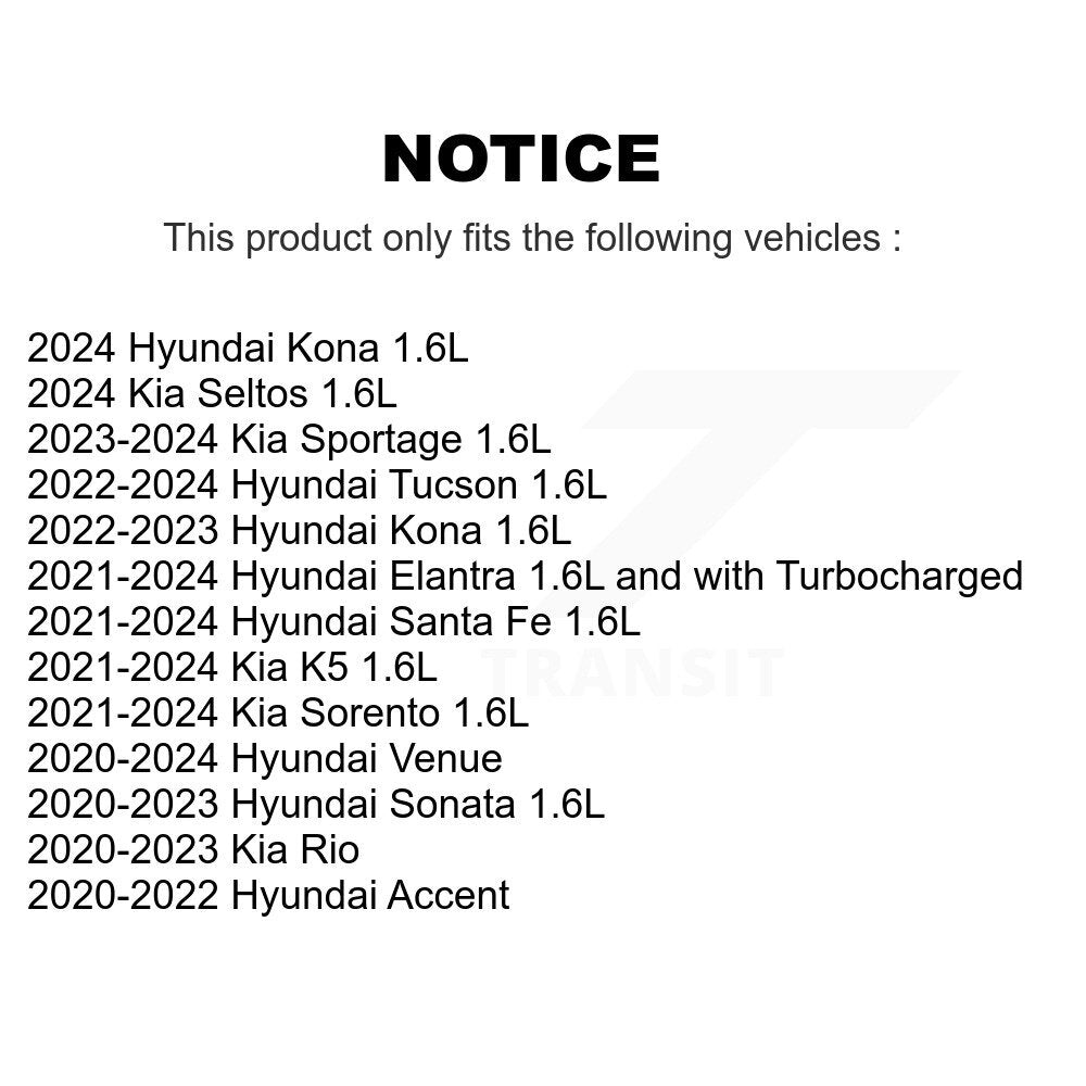 Filtre à huile à cartouche moteur (paquet de 2) pour Hyundai Kia Tucson Elantra Kona Venue