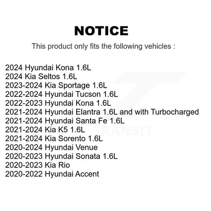 Filtre à huile à cartouche moteur (paquet de 2) pour Hyundai Kia Tucson Elantra Kona Venue
