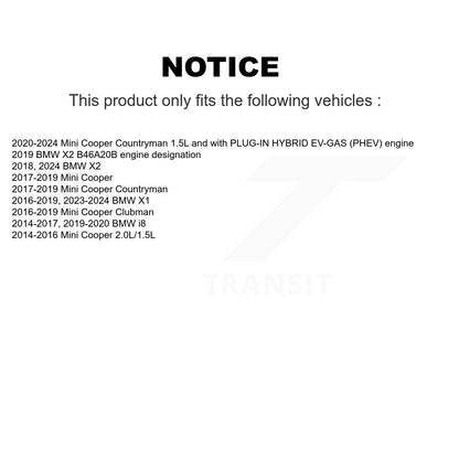 Filtre à huile à cartouche moteur (paquet de 2) pour Mini BMW X1 Cooper Countryman X2 i8 22