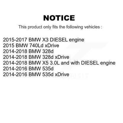 Filtre à huile à cartouche moteur (paquet de 6) pour BMW X5 X3 328d xDrive 535d 740Ld