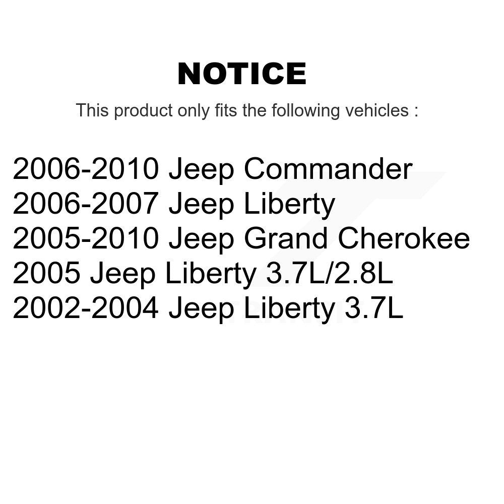 Filtre à air moteur (paquet de 2) pour Jeep Liberty Grand Cherokee Commander K57-100068