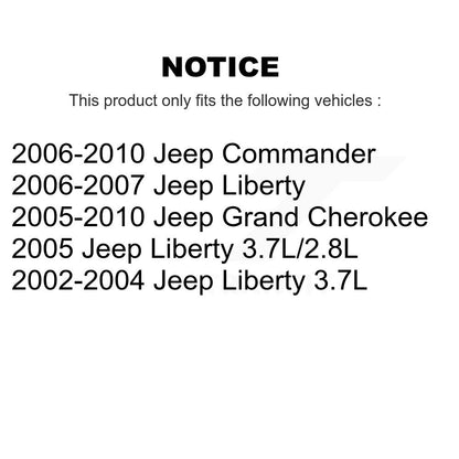 Filtre à air moteur (paquet de 2) pour Jeep Liberty Grand Cherokee Commander K57-100068