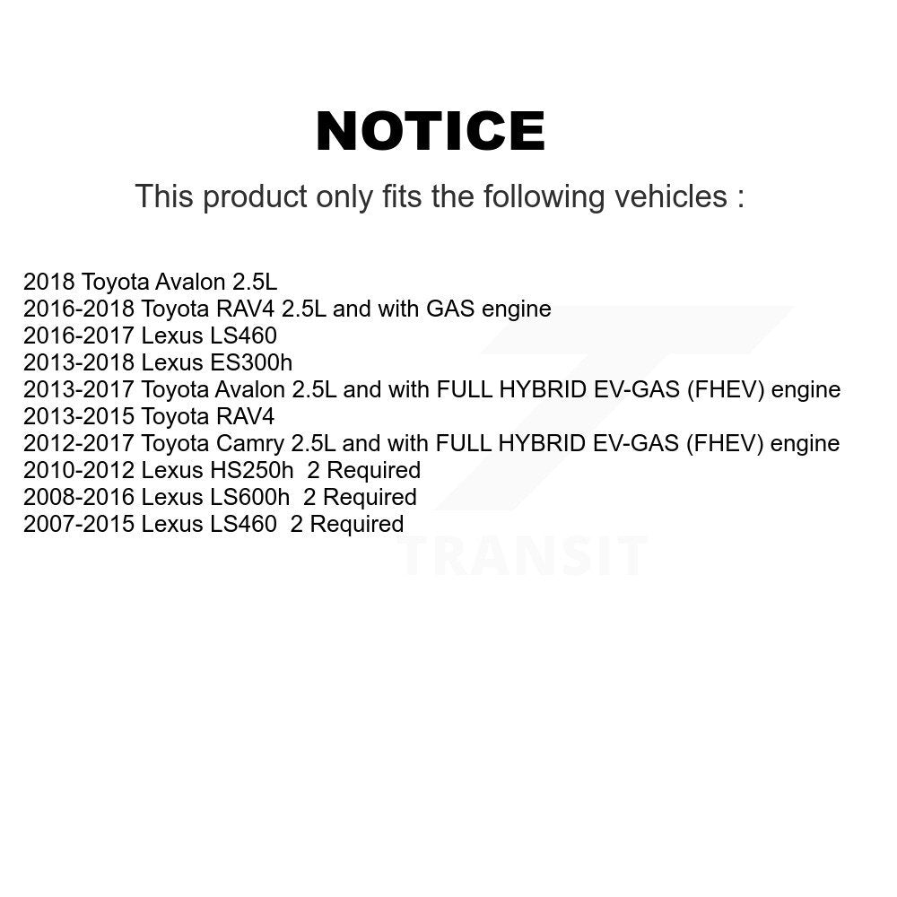 Filtre à air moteur (paquet de 2) pour Toyota RAV4 Camry Lexus Avalon ES300h LS460