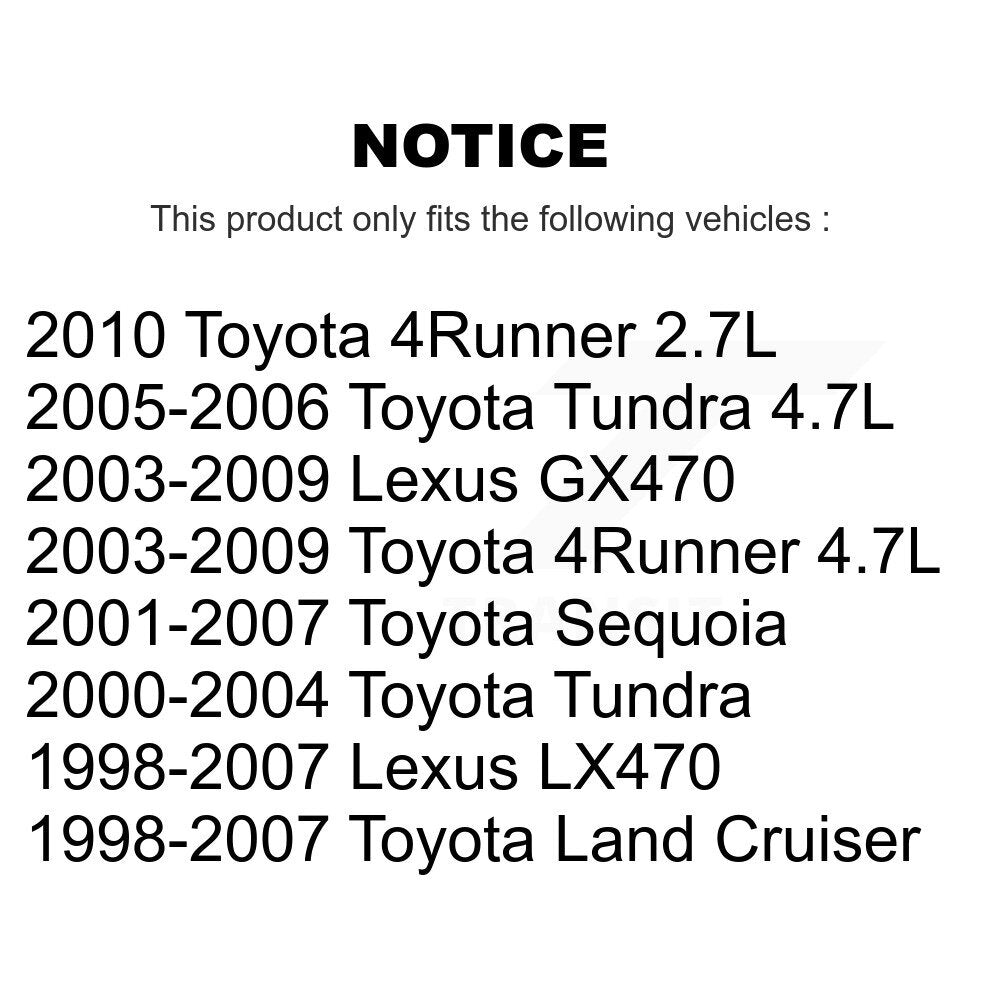 Filtre à air moteur (paquet de 2) pour Toyota 4Runner Tundra Lexus Sequoia GX470 LX470