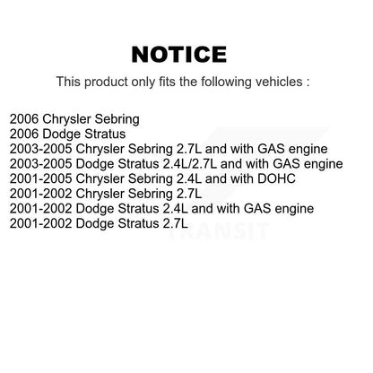 Filtre à air moteur (paquet de 3) pour Chrysler Sebring Dodge Stratus K57-100486