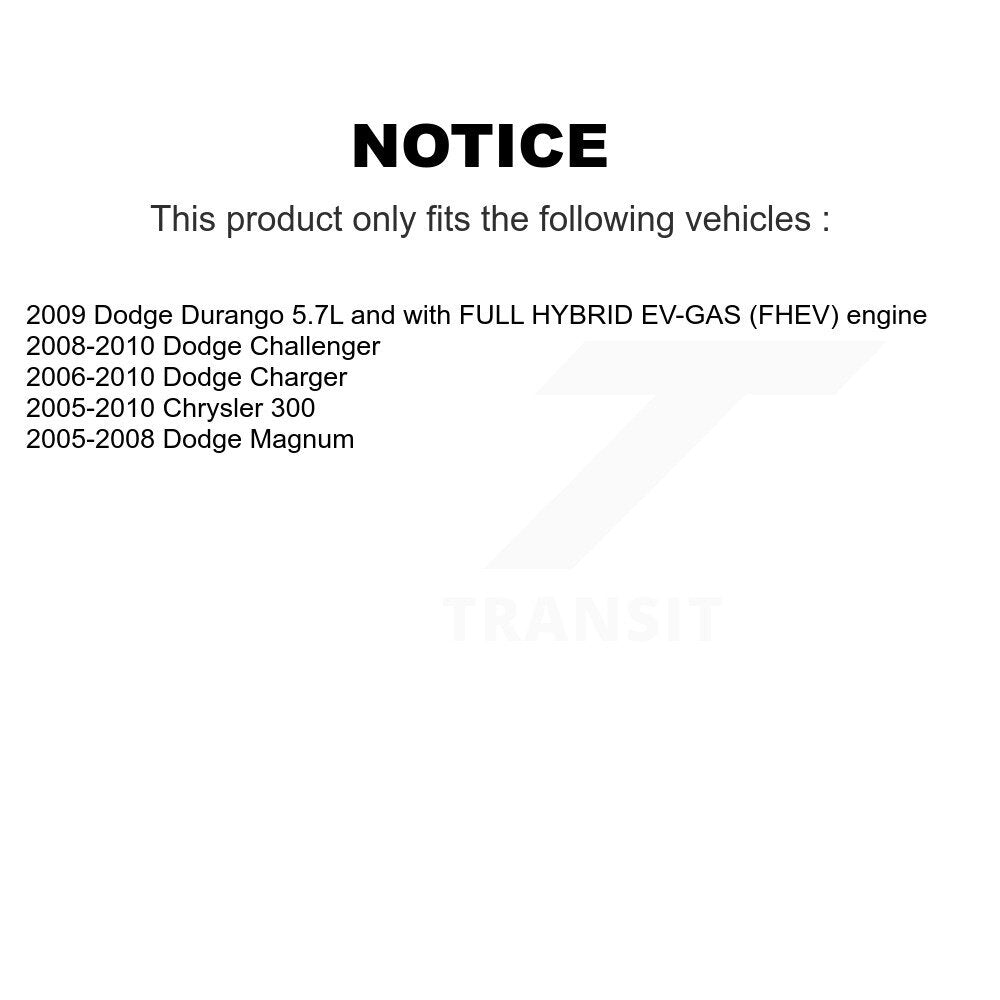 Filtre à air moteur (paquet de 3) pour Dodge Chrysler 300 chargeur Challenger Magnum