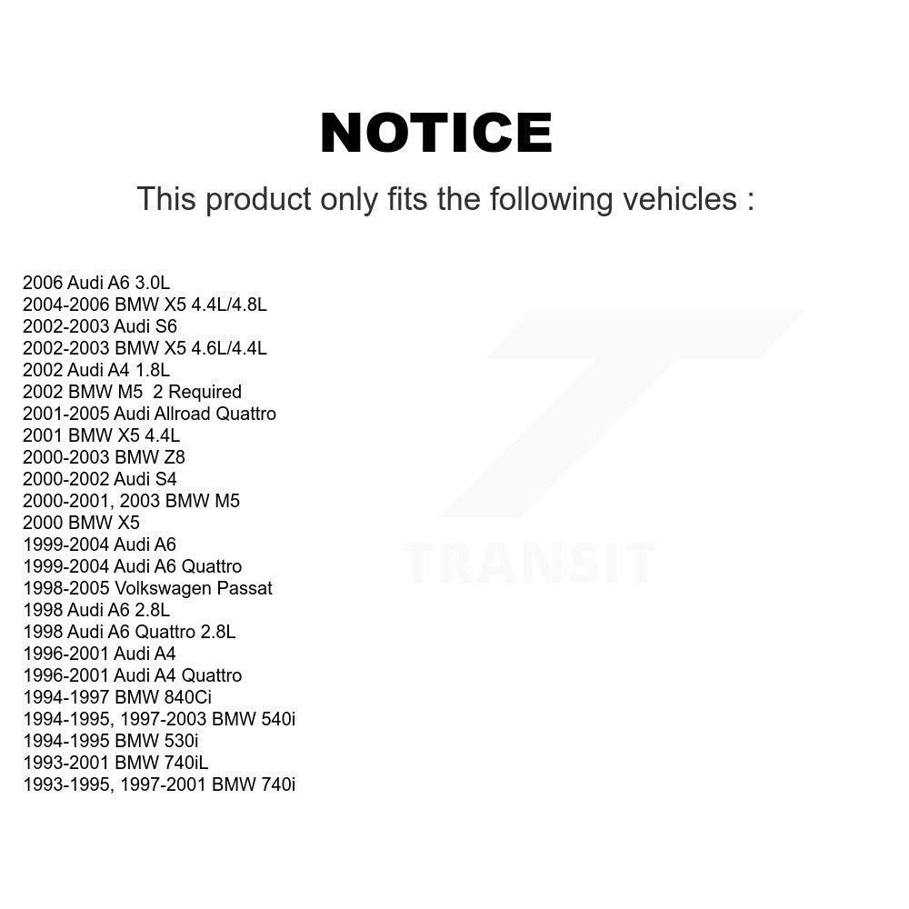 Filtre à air moteur (paquet de 4) pour BMW Volkswagen Passat X5 Audi 540i A4 Quattro A6