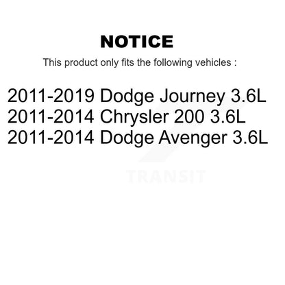 Filtre à air moteur (paquet de 4) pour Dodge Journey Chrysler 200 Avenger 3,6 L