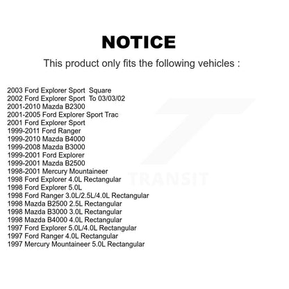 Filtre à air moteur (paquet de 4) pour Ford Ranger Mazda B4000 Explorer Sport Trac B300