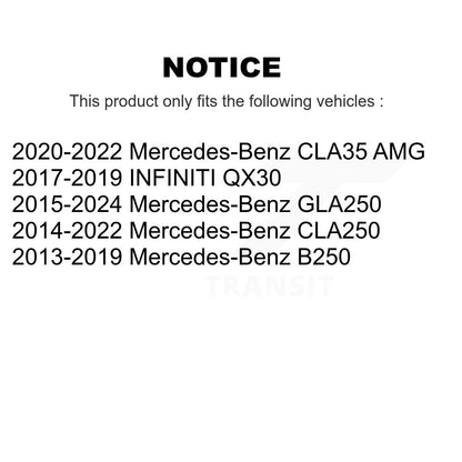 Filtre à air moteur (paquet de 4) pour Mercedes-Benz GLA250 CLA250 B250 INFINITI QX30
