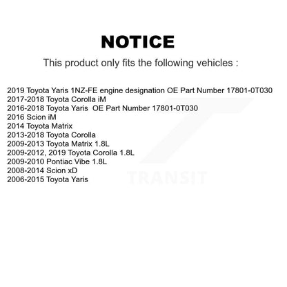 Filtre à air moteur (paquet de 5) pour Toyota Corolla Yaris Matrix Pontiac Vibe iM Scio