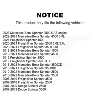 Filtre à air moteur (paquet de 5) pour Mercedes-Benz Sprinter 2500 3500 Dodge 4500 1500