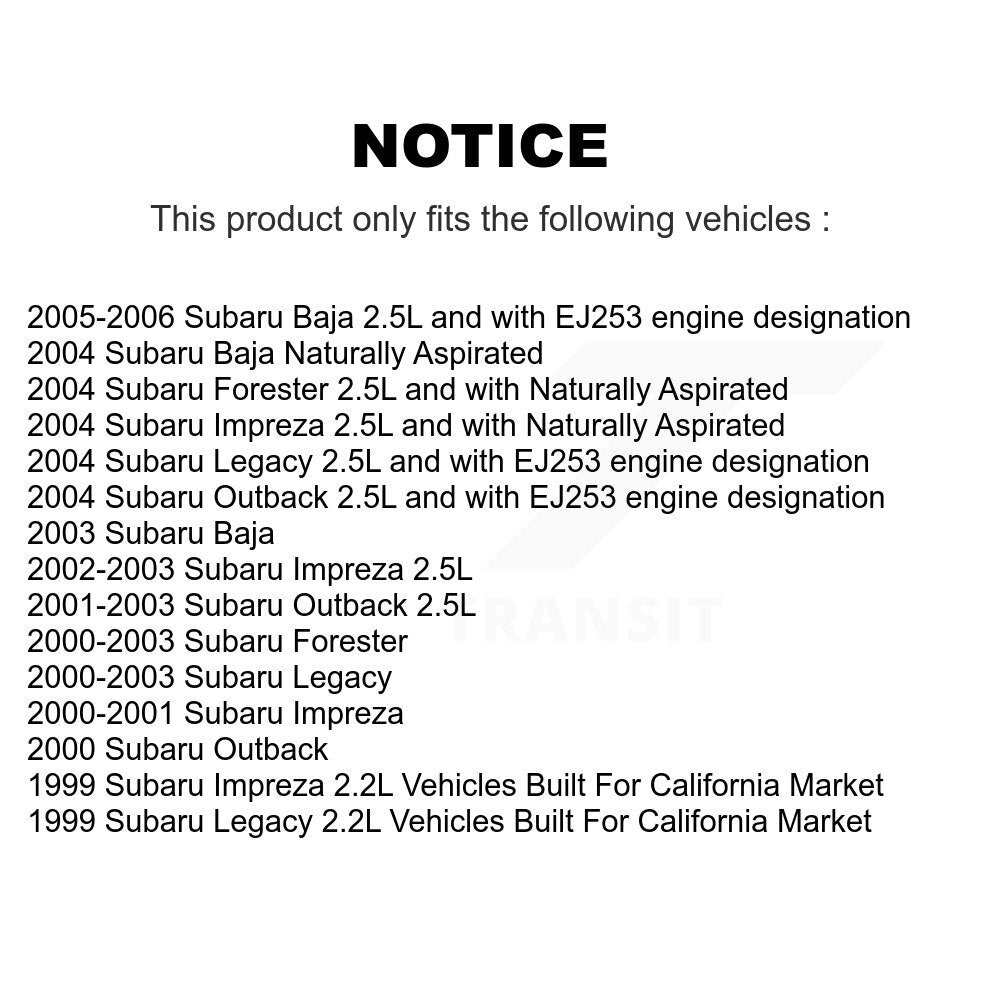 Filtre à air moteur (paquet de 10) pour Subaru Impreza Forester Outback Legacy Baja