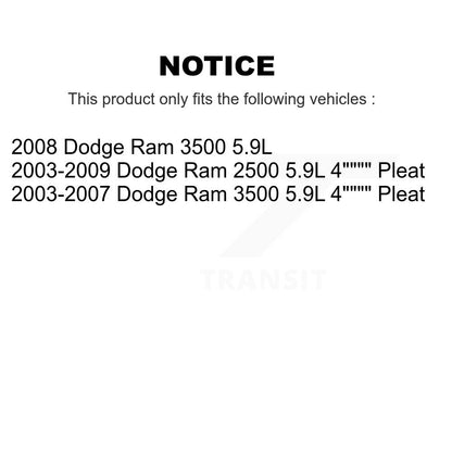 Filtre à air moteur (paquet de 10) pour Dodge Ram 2500 3500 5,9 L K57-101364