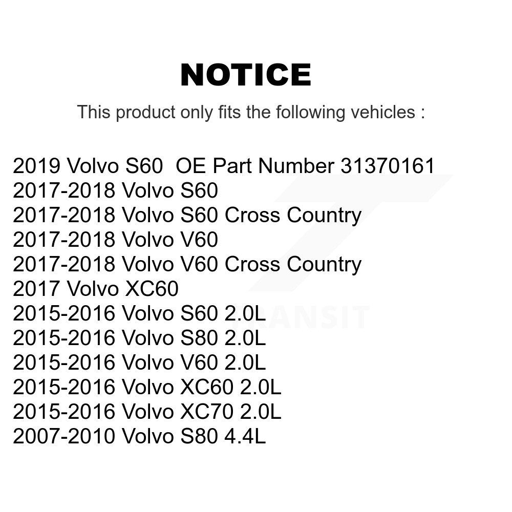 Filtre à air moteur (paquet de 11) pour Volvo XC60 S60 V60 S80 Cross Country XC70