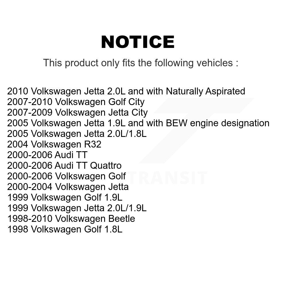 Filtre à air moteur (paquet de 11) pour Volkswagen Jetta Golf Beetle City Audi TT R32