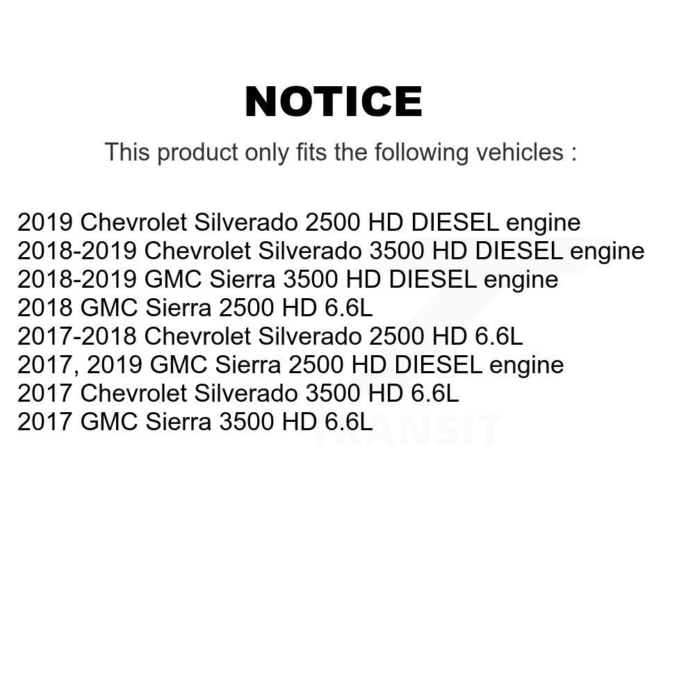 Filtre à air moteur (paquet de 6) pour GMC Chevrolet Silverado 2500 HD Sierra 3500