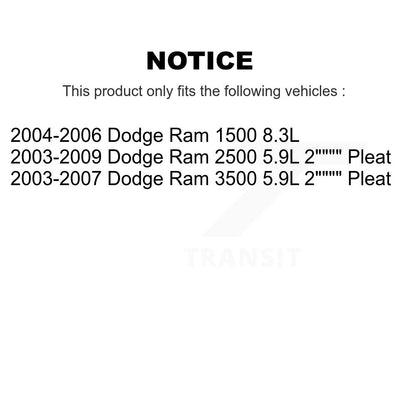 Filtre à air moteur (paquet de 6) pour Dodge Ram 2500 3500 1500 K57-102502