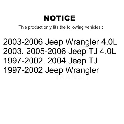 Filtre à air moteur (paquet de 6) pour Jeep Wrangler TJ K57-102553