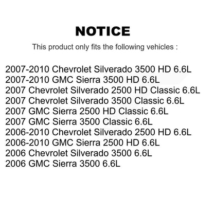 Filtre à air moteur (paquet de 8) pour GMC Chevrolet Sierra 2500 HD Silverado 3500 6,6 L