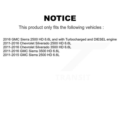 Filtre à air moteur (paquet de 8) pour GMC Chevrolet Sierra 2500 HD Silverado 3500