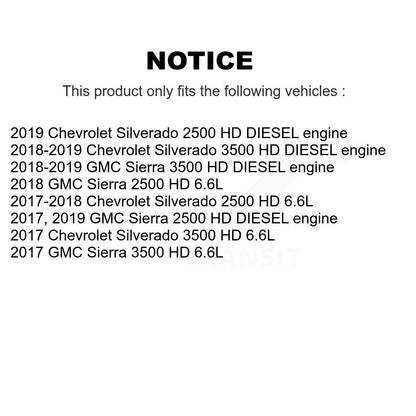 Filtre à air moteur (paquet de 8) pour GMC Chevrolet Silverado 2500 HD Sierra 3500